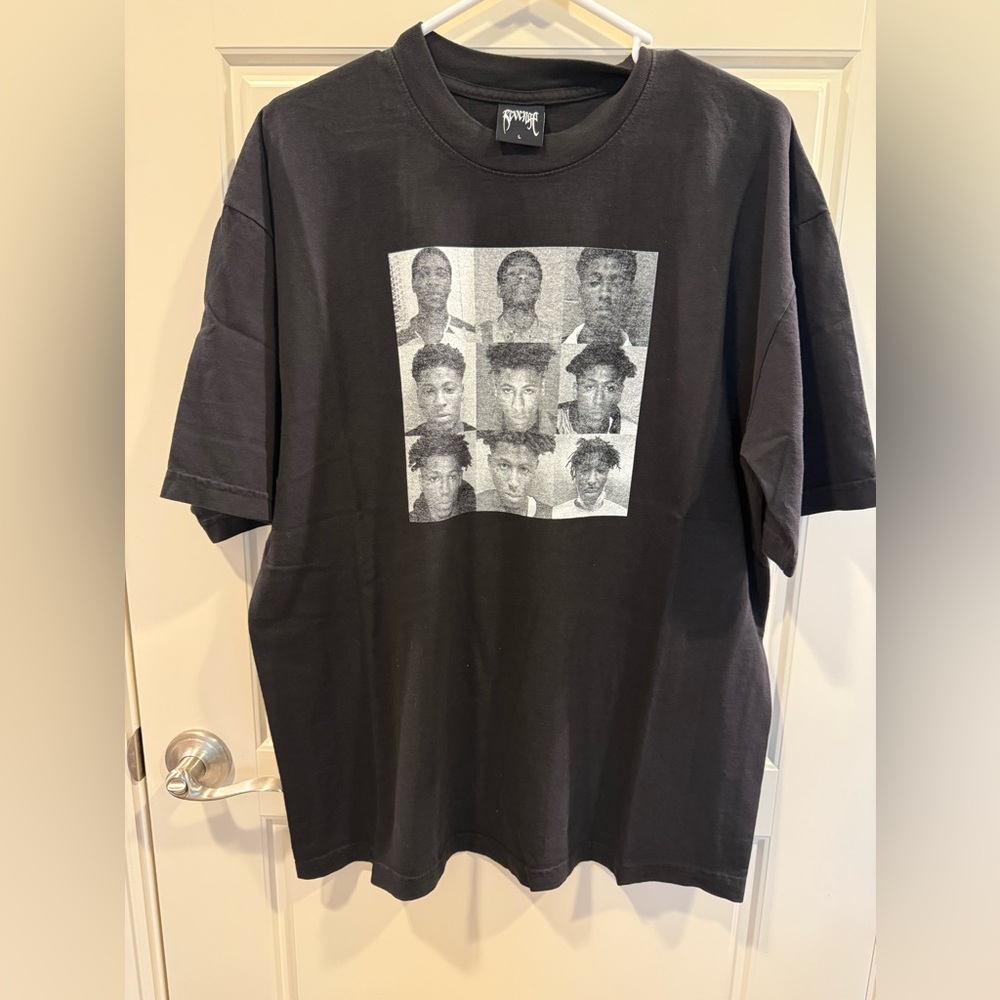 Revenge Clothing YB Mugshot Tee, Black, Size L